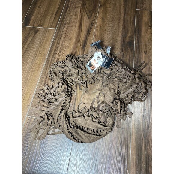 Charlie Paige Fringe Scarf Chocolate Brown - Picture 1 of 2